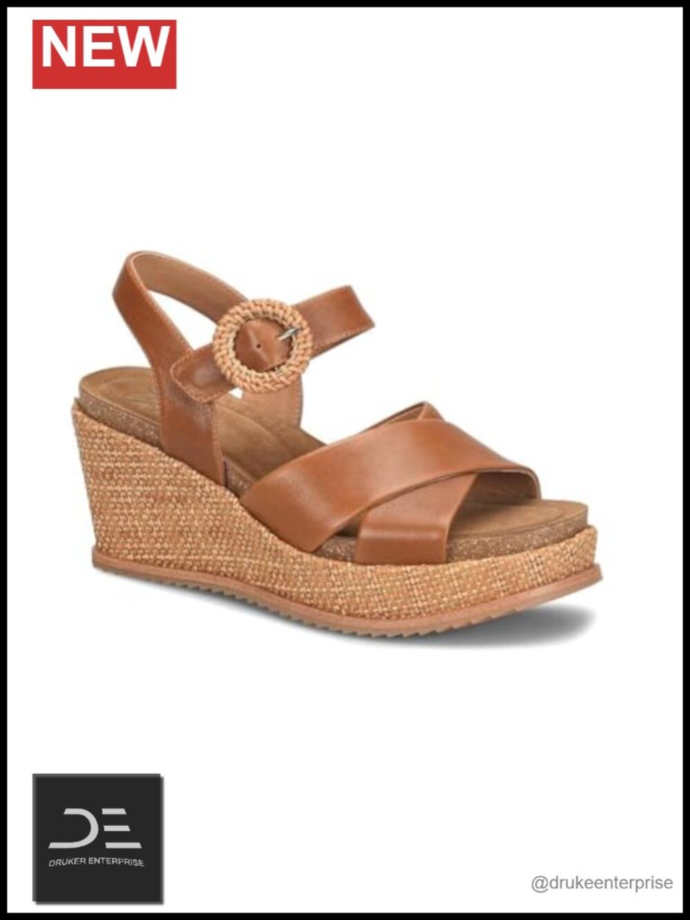 Sofft Dorathy Wedge Sandals Woven Leather Slingback Buckle